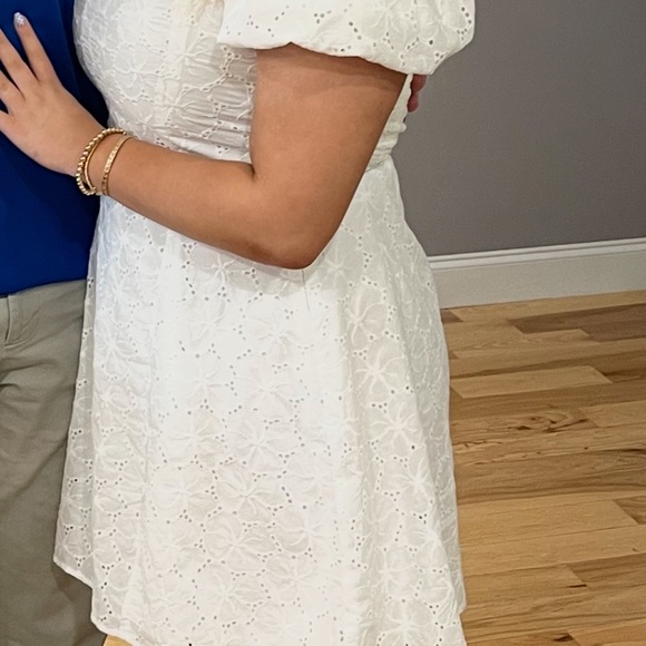 Altar'd State White Smocked Eyelet Dress - Picture 8 of 8